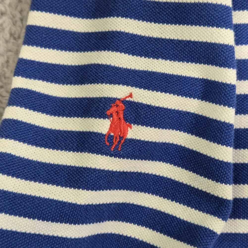 Polo Ralph Lauren Striped Short-Sleeve Polo Shirt Blue/ White Men’s XL